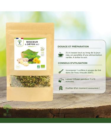 Th Ministur Bio - Infusion Perte de Poids | Th Vert Mat Gingembre Ortie - cocert - 70g - Amincissant & D tox - Livraison Internationale - Buy Online on GoSupps.com