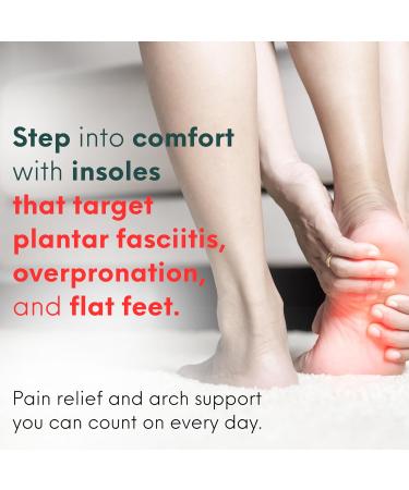 HANDARTE Genuine Leather Orthotic Insoles for Flat Feet - Arch Support Natural Odor Eater Latex Foam & Keychain Gift | US W9.5/M8 | EU41 - Buy Online on GoSupps.com