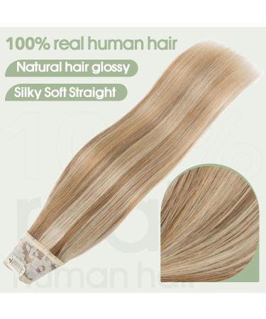 Hair Extensions One Piece Hair Extensions #8/613 Real Human Hair Extensions Straight 5 Clips In One Piece Human Hair Extensions 120 Grams Straight Invisible Hairpiece Hair Pieces(22 inches) 22 inches 120g/Set - Buy Online on GoSupps.com