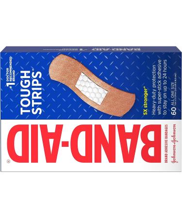 Band-Aid Tough Strips Adhesive Bandages - 60 ct, One Size - for Minor Cuts & Scrapes - Buy Online on GoSupps.com