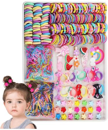 Girl Hair Tie Accessories Set - Hair Clip Rubber Band Barrette|Kids Hair Toddler Hair Hair Clips Flower|Hair Clips Bows Ties|Hairpins Set Head Ornaments|Hair Clip Elastic for Girls Children - Buy Online on GoSupps.com
