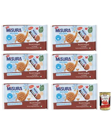 Misura Dolcesenza Biscotti Integrali con Cereali whole grain biscuits with cereals no added sugar 280 g Italian box Gourmet Polpa di Pomodoro 400 g