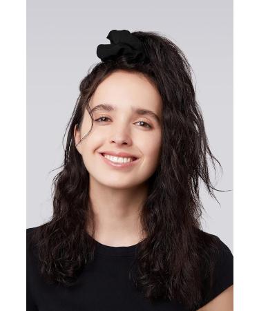 Hair Scrunchie Women's Girls Accessory Scrunchie Fabric Hair Scrunchie Hair-friendly (Black) - Buy Online on GoSupps.com