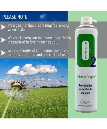 Hi Boost Oxygen 30l in 3 Cans Pure Oxygen | Help Boost Your Energy Levels and Decrease Your Fatigue | Essential for Todays Hectic Lifestyle | Made in The UK - Buy Online on GoSupps.com