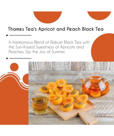 Thames Tea Premium Selection: Apricot & Peach Black Tea Tubebox | Luxury British Loose Leaf Fruit & Herbal Tea - Buy Online on GoSupps.com
