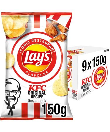 Buy Lay's KFC Kentucky Fried Chicken Crispy Potato Chips - Perfect Snack for Parties (9 x 150g) - International Shipping Available - Buy Online on GoSupps.com