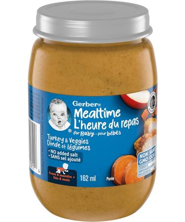 Gerber Mealtime Pur e Turkey and Veggies Jar 12x162ml - Buy Online on GoSupps.com