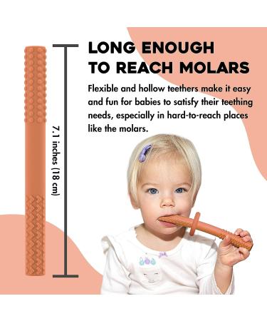 Flexible Teething Tubes for Babies 0-12 Months - 7.1 Inch | Safe and Effective Teething Relief - Buy Online on GoSupps.com