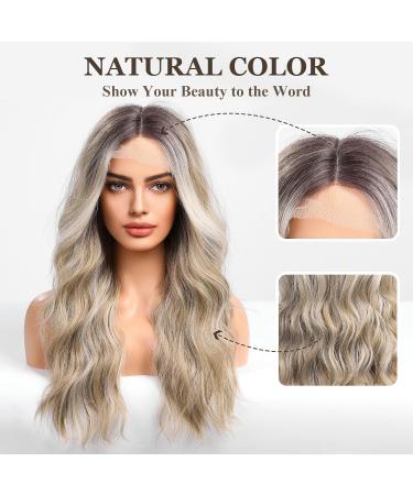 BLONDE UNICORN Ash Blonde Lace Front Wig | Long Wavy Synthetic Wig for Women - Buy Online on GoSupps.com