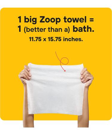 ZOOP Extra-Large Pet Wipes/Towels - Eliminates Whole-Body Odor | Grooming Bath Towels for Dogs & Cats | Fragrance-Free | 10 Count - Buy Online on GoSupps.com