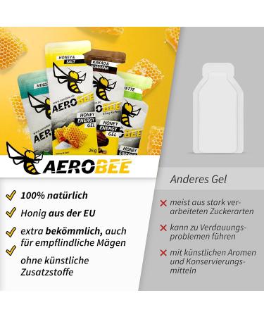Aerobee Energy Gel Classic Tasting Package - 100% Natural Honey Energy Gel for Endurance Sports (4x26g) - Buy Online on GoSupps.com