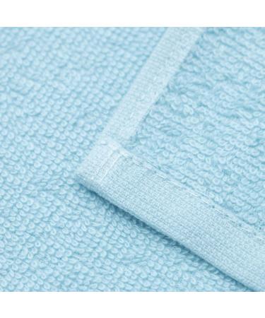 Zollner 6 Set Light Blue Bath Towels - Soft & Strong 50x100 cm Hotel Quality Washable Up to 60 C with Hanger - Perfect for Home & Travel - Buy Online on GoSupps.com