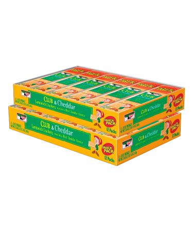 Keebler Crackers, Club & Cheddar, Cheese Sandwich Crackers, Snack Crackers