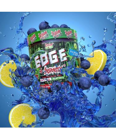 Psycho Pharma Edge of Insanity Pre Workout Powder - 360g (Blue Lemonade) | Zengaba Energy Boost for Intense Workouts - Buy Online on GoSupps.com