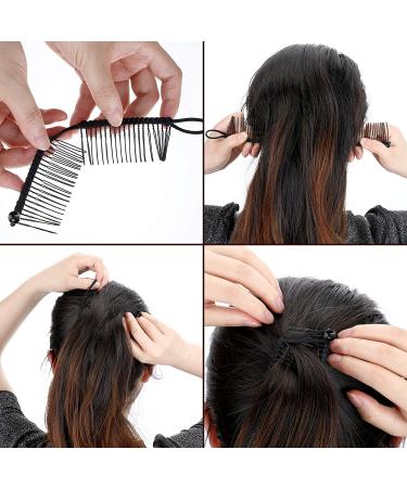 4-Piece Banana Hair Clips Set for Natural Curly Thick Hair - Khaki Black - Buy Online on GoSupps.com