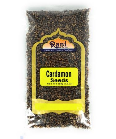 Rani Cardamom (Elachi) Decorticated Seeds Indian Spice 3.5oz (100g)  All Natural | Vegan | Gluten Friendly | NON-GMO | Indian Origin Whole Seeds (Bag) 3.52 Ounce (Pack of 1)