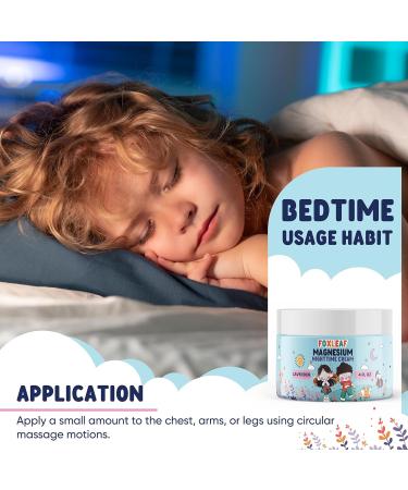 FOXLEAF Magnesium Cream For Kids - Supports Sleep & Comfort with Aloe Vera Shea Butter Dandelion Root Extract & Lavender Scented - Made In USA - 4oz - Buy Online on GoSupps.com