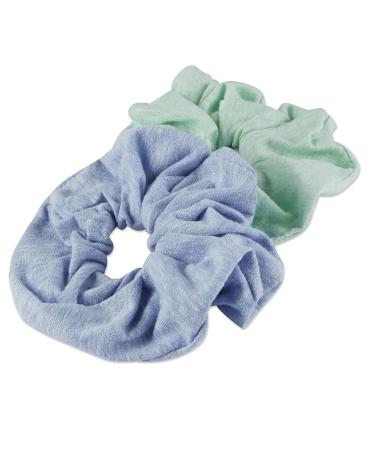 Scunci Upcycled JUMBO Scrunchies (Blue Mint, 2-Pack) | Eco-Friendly & Sustainable Cotton - Buy Online on GoSupps.com