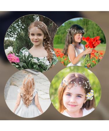 Sibba Bridal Headband Flower Headpiece 1 PC Pearl Hairband Crowns Tiara Wedding Head Pieces Brides Proposal Bands Bridesmaid Beaded Headdress Hair Accessories For Toddler Girls Women - Buy Online on GoSupps.com