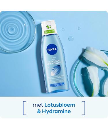 Beiersdorf NIVEA Essentials Refreshing Tonic Face Cleansing tonic Toner Facial cleanser Normal to combination skin Lotus extract Vitamin E 200 ml - Buy Online on GoSupps.com