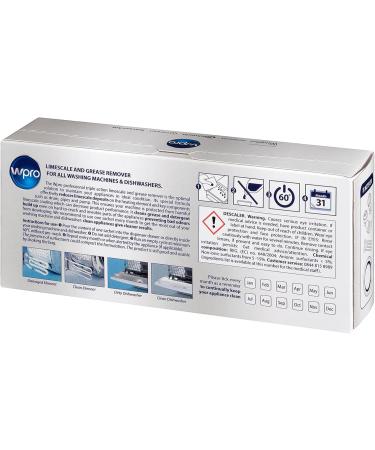 Wpro Professional Triple Action Universal Limescale & Grease Remover for Washing Machines and Dishwashers 2 x Boxes of 12 Sachets - Buy Online on GoSupps.com