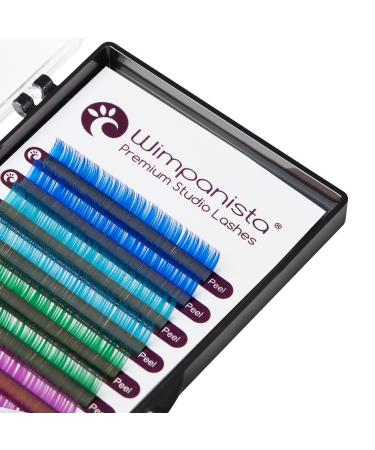 Colored Silk Eyelashes C Curl - 0.07mm Volume Extensions 12 Stripes (12mm) | Wimpanista - Single Pack for Perfect Lash Looks - Buy Online on GoSupps.com