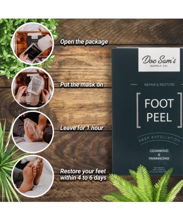 Exfoliating Foot Peel Mask 2-Pack - Natural Dead Skin Exfoliator for Soft Smooth Feet - Cracked Heel Treatment for Women and Men - Buy Online on GoSupps.com