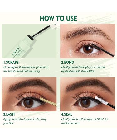 KEYYOU Lash Bond and Seal 10ML - Strong Gentle Waterproof Lash Glue for Sensitive Eyes | Perfect for Lash Clusters - Buy Online on GoSupps.com