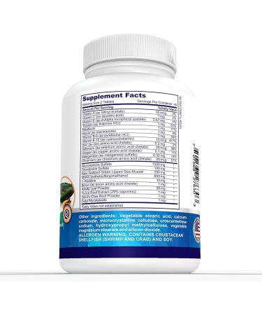 Vitality Span Advanced Joint Support and Relief Glucosamine Chondroitin Zinc Copper Made in USA 90 Vegetable Tablets - Buy Online on GoSupps.com