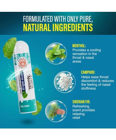GuruNanda Vapor Inhaler Nasal Stick with Essential Oils for Soothing Relief Helps Clear Nasal Passages & Ease Stuffiness Non-Medicated 1 Count - Buy Online on GoSupps.com