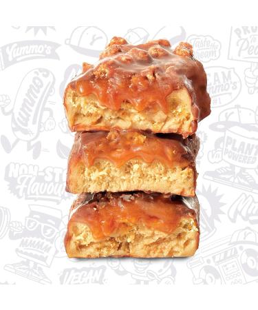 Yummo's Mmmm! Vegan Protein Bar (Choc Caramel, 12x55g) - Plant Based High Protein Snack - Gluten Free & Low Sugar - 12 Count - Buy Online on GoSupps.com