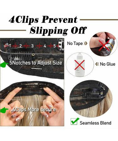 Invisible Wire 20 Long Wavy Curly Hair Extensions with Adjustable Headband - Medium Brown Ash Blonde Synthetic Hairpiece for Women - Buy Online on GoSupps.com