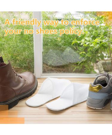 AQUEENLY Spa Slippers 24 Pairs - Velvet Closed Toe Disposable Non-Slip Slippers for Men and Women - Ideal for Hotel, Home, Guest Use - White - Buy Online on GoSupps.com
