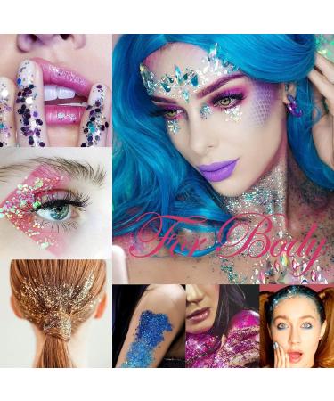 Superu 12 Colors Glitter Face & Body Art | Festival & Halloween Makeup Accessories | 120g Total | Perfect for Women s Festival Outfits - Buy Online on GoSupps.com