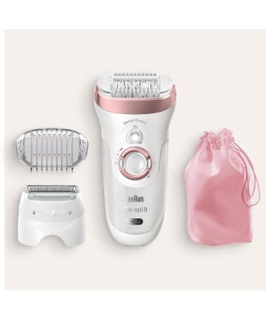 Braun Silk- pil 9 Women s Epilator - Long-Lasting Hair Removal with Trimmer Razor Attachments & Massage - 9-730 White/Rose Gold - International Shipping Available - Buy Online on GoSupps.com