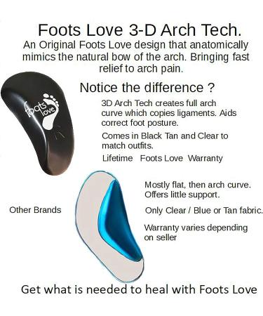Foots Love Plantar Fasciitis Gel Support Inserts - Relief for Flat Feet, High Arch, Metatarsal Pain - Men and Women Orthotics - Tan - Buy Online on GoSupps.com