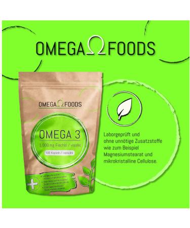 High Dose Omega 3 Fish Oil Capsules - 1000mg Omega-3 Fatty Acids - 500 Capsules | Premium Quality & International Shipping - Buy Online on GoSupps.com