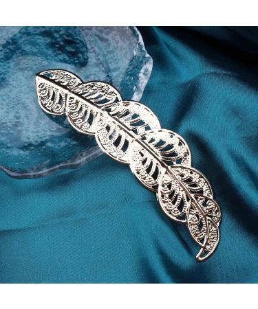 Yheakne Boho Leaf Hair Clip Metal Leaf Hairclips Barrette Gold Vintage Hair Barrette Pins Decorative Bobby Pin Alloy Minimalist Hair Accessories for Women and Girls Gifts (Gold) - Buy Online on GoSupps.com
