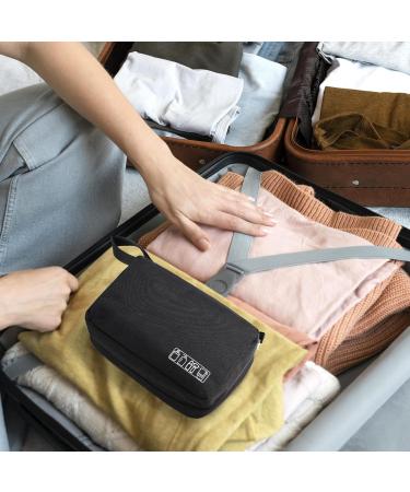 Cooja Hanging Toiletry Wash Bag with Hook & Handle - Travel Washbag for Men and Women - Includes 1 Toilet Bag + 2 Drawstring Bags - Black - Buy Online on GoSupps.com
