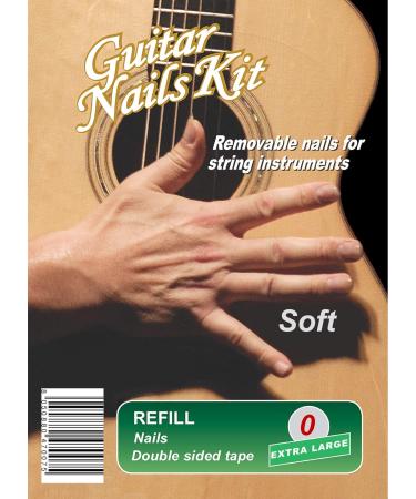 Guitar Nails REFILL Hard (1) Large - Removable Guitar Nails with Double-Sided Adhesive Tape for Seamless Performance - Buy Online on GoSupps.com