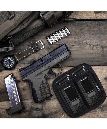 Universal Double Magazine Pouch for 9mm .40 .45 .380 .357 | IWB Concealed Carry Mag Holster | Fits Glock, 1911, S&W M&P | 1 Pack - Buy Online on GoSupps.com