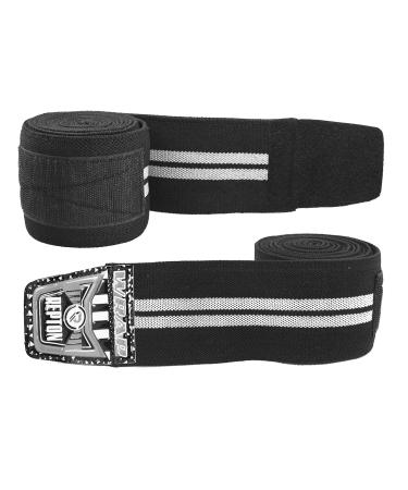 REPTON Elbow Wrap Elbow Sleeves Support for Weightlifting Powerlifting CrossFit and Tendonitis | Adjustable Strap Compression Splint for Left and Right Size Reversible Stabilizer (Black & White) - Buy Online on GoSupps.com