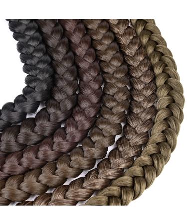 SEIKEA Long Braided Ponytail Extension 34 Inch 150G Black - Synthetic Hair Piece for Women - Buy Online on GoSupps.com