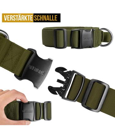OneTigris Ranger Green Dog Collar with Metal Buckle - Durable Adjustable & Stylish for All Breeds | International Shipping Available - Buy Online on GoSupps.com