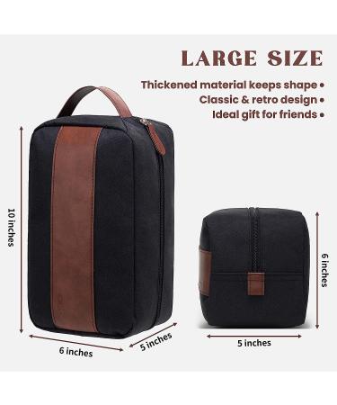 Vorspack Toiletry Bag for Men - Large Dopp Kit for Travel Water Resistant Travel Bag for Toiletries Accessories Lightweight Toiletries Bag - Black - Buy Online on GoSupps.com