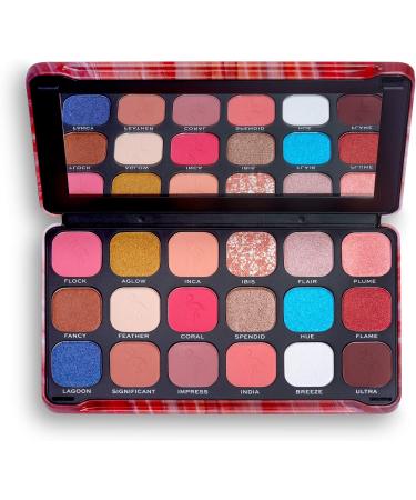 Makeup Revolution Forever Flawless Eyeshadow Palette Flamboyance Flamingo 18 Shades - 19.8g - Buy Online on GoSupps.com
