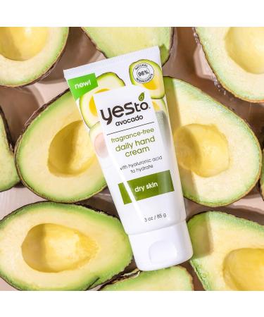 Yes To Avocado Hand Cream | Fast-Absorbing Formula | Omega 3, Hyaluronic Acid, Glycerin | Natural, Vegan, Cruelty-Free | 3 Oz (2 Pack) - Buy Online on GoSupps.com