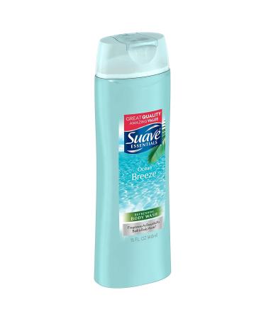 Suave Essentials Body Wash Ocean Breeze - 15 Fl Oz | Hydrating & Refreshing Clean | Buy Now for International Shipping - Buy Online on GoSupps.com