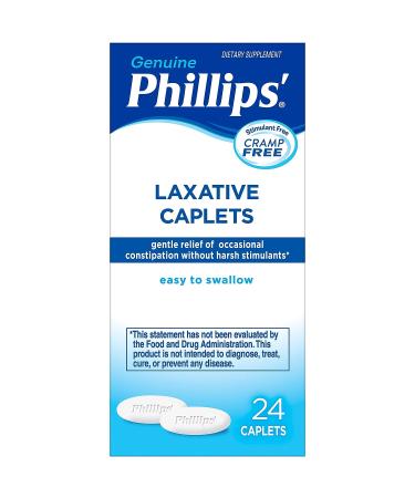 Phillips Laxative Caplets - 24 ct, Pack of 4 | Fast-Acting Relief - Buy Online on GoSupps.com