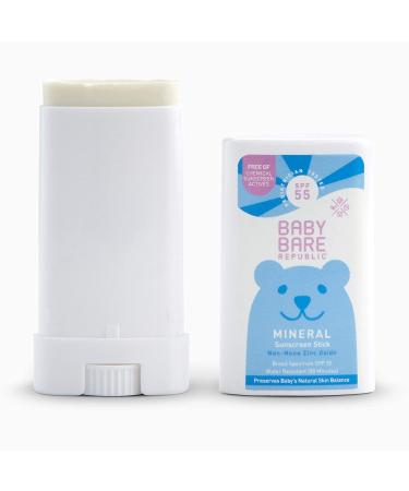 Bare Republic Baby Mineral Sunscreen SPF 55 Sunblock Stick 2 Pack - 0.5 Oz Each, Preserves Baby's Natural Skin Balance - Buy Online on GoSupps.com